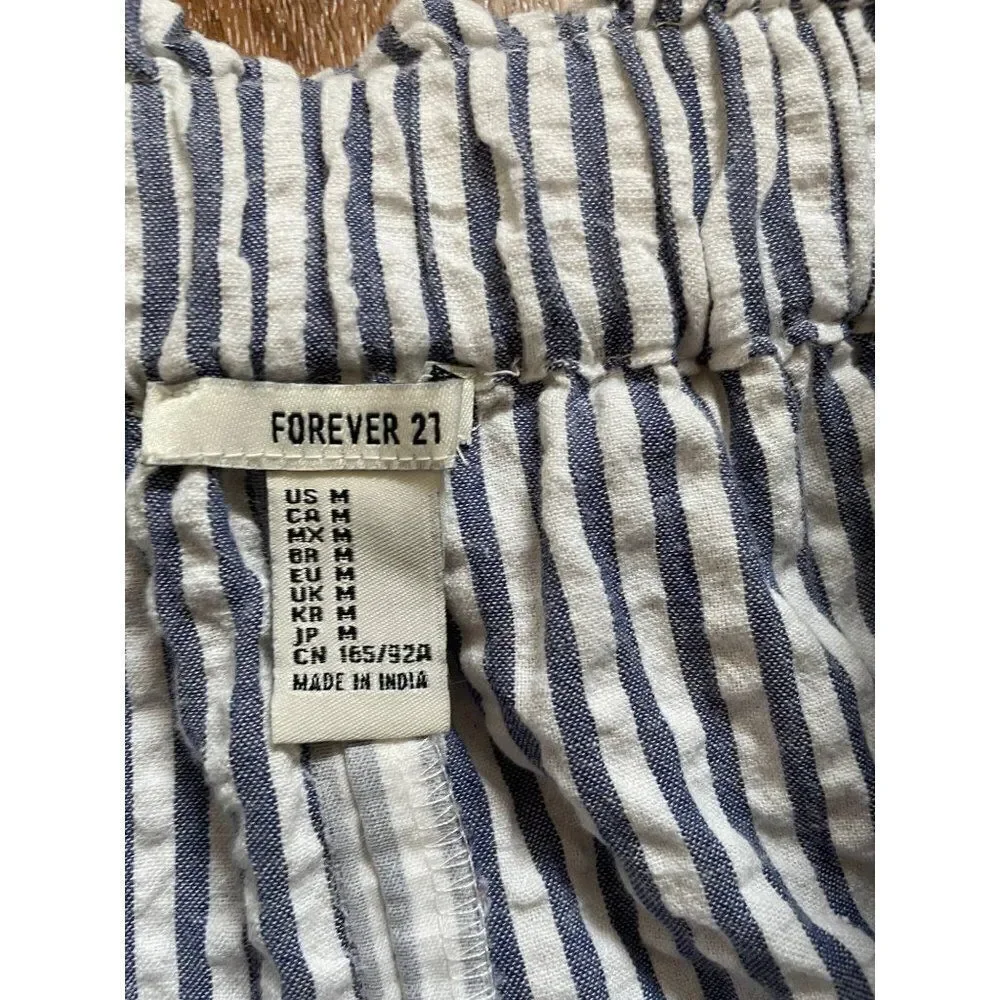 Forever 21 pants with paper bag‎ waist & belt sz M